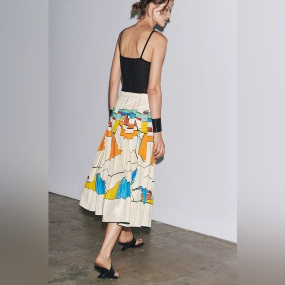 Zara printed midi skirt - Picture 3 of 7